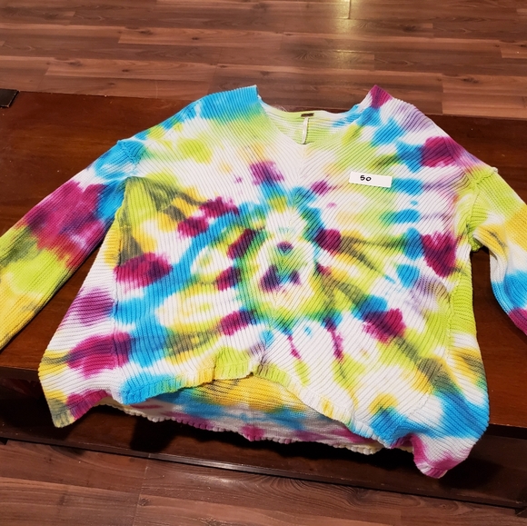 Free People Tie Dye Cable Knit Sweater - Picture 2 of 3